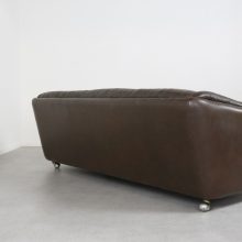 Vintage Geoffrey Harcourt for Artifort leather C610 3 seater sofa 1960s - Vintage Nederlands design Artifort 3 zits bank 6