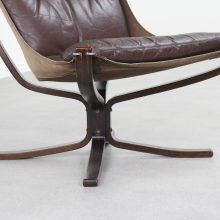 Vintage Sigurd Sessell Vatne Møbler Falcon lounge chair - Mid century Norwegain design leather easy chair 2