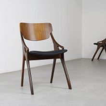 Arne Hovmand Olsen Mogens Kold sculptural mid century Danish dining chairs - Vintage Deense eetkamerstoelen 1960s 2