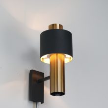 Doria Leuchten copper wall lamp 1960s - Mid century Jo Hammerborg style wall light 3