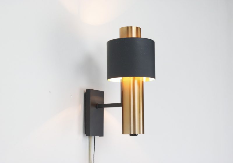 Doria Leuchten copper wall lamp 1960s - Mid century Jo Hammerborg style wall light 6