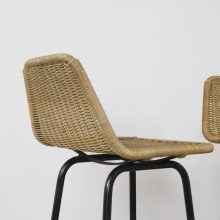 Vintage Nederlands design barkrukken Dirk van Sliedregt - Rohe Noordwolde - mid century Dutch design wicker bar stools 1960s 7