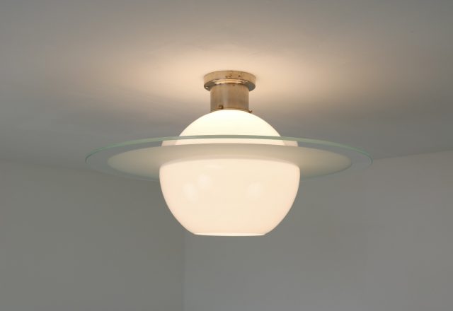 Early W H Gispen Giso no. 3056D Saturn ceiling lamp - Vintage Nederlands design plafondlamp Giso Gispen Saturnus 11