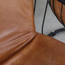 Gastone Rinaldi - Cantilever wire cognac leather dining chairs Fasem International - Mid century Italian design chairs 1980s 1990s 6 Gastone Rinaldi - Cantilever wire cognac leather dining chairs Fasem International - Mid century Italian design chairs 1980s 1990s 6