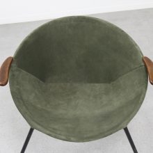 Hans Olsen - Balloon lounge chair LEA design Denmark 1960s - Vintage Deense design fauteuil suede 3