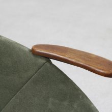 Hans Olsen - Balloon lounge chair LEA design Denmark 1960s - Vintage Deense design fauteuil suede 4