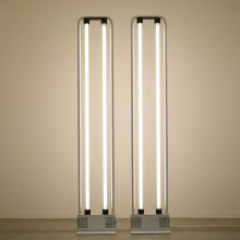 Postmodern design floor lamps by Nicola Gigante & M Boccato for Zerbetto Padova Italy fluorescent tube light 1980s 3