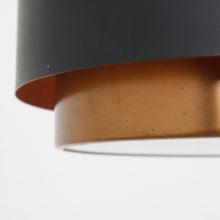 Vintage Saturn pendant Jo Hammerborg for Fog & Mørup Danish design hanging lamp 1960s Copper - Vintage Deens design hanglamp 11