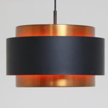 Vintage Saturn pendant Jo Hammerborg for Fog & Mørup Danish design hanging lamp 1960s Copper - Vintage Deens design hanglamp 7