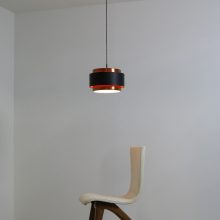 Vintage Saturn pendant Jo Hammerborg for Fog & Mørup Danish design hanging lamp 1960s Copper - Vintage Deens design hanglamp 9