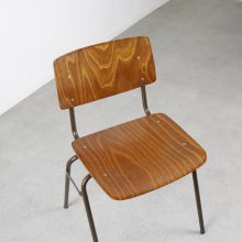 Marko Holland 1960s - Vintage Nederlands design industriële eetkamerstoelen stapelbare schoolstoelen 3