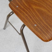 Marko Holland 1960s - Vintage Nederlands design industriële eetkamerstoelen stapelbare schoolstoelen 4