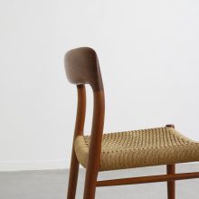 Niels O Møller Model 75 Teak & papercord J L Møller - mid century danish dining chair - vintage design Deense eetkamerstoel 5