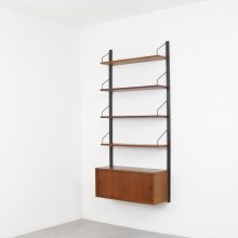 Teak Poul Cadovius Royal Sytem modular wall unit 1960s Mid century danish shelving unit - Vintage Deense design wandsysteem 1