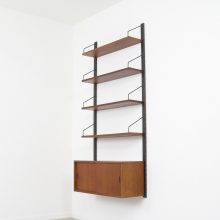 Teak Poul Cadovius Royal Sytem modular wall unit 1960s Mid century danish shelving unit - Vintage Deense design wandsysteem 3