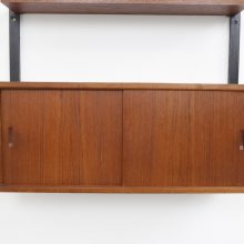 Teak Poul Cadovius Royal Sytem modular wall unit 1960s Mid century danish shelving unit - Vintage Deense design wandsysteem 8