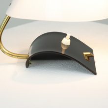 Vintage Italian desk lamp - brass lucite and plastic 1960s Angelo Lelli Stilnovo style 2