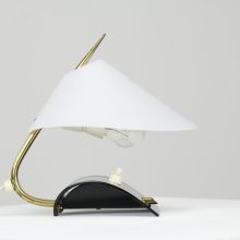 Vintage Italian desk lamp - brass lucite and plastic 1960s Angelo Lelli Stilnovo style 5