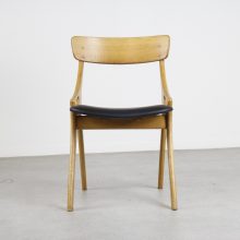 Danish oak & leather dining chairs Arne Hovmand Olsen Mogens Kold - Vintage Deense eetkamerstoelen 1960s 2