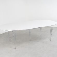 Vintage Bruno Mathsson Piet Hein Arne Jacobsen 1968 Super-Ellipse large oval conference dining table - Mid century Scandinavian design 3