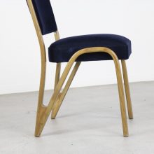 Wilhelm von Bode \\\'Bow-Wood\\\' stacking chairs for Steiner, France vintage dining chairs 1950s 3