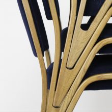 Wilhelm von Bode \\\'Bow-Wood\\\' stacking chairs for Steiner, France vintage dining chairs 1950s 6