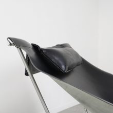 David Weeks black leather Semana sling lounge chair No. 501 Habitat modern U.K. design 1990 6