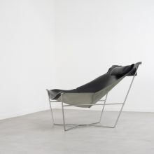 David Weeks black leather Semana sling lounge chair No. 501 Habitat modern U.K. design 1990 8