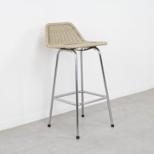 Dirk van Sliedregt Rohe Noordwolde Vintage Dutch design papercord bar stool 1