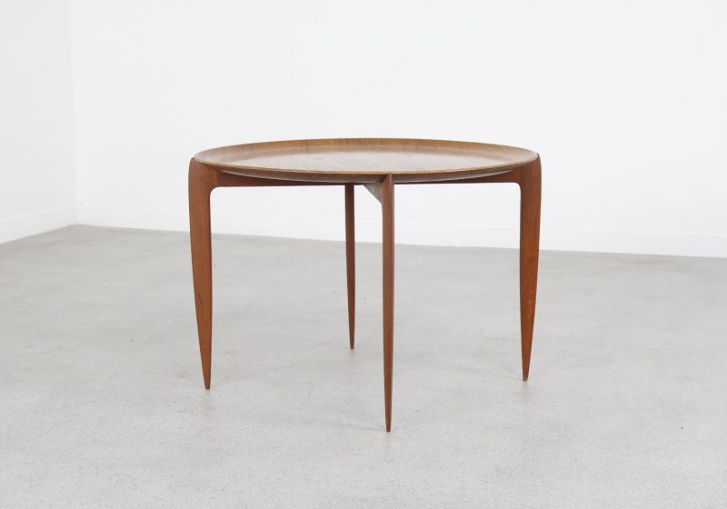 Early foldable tray side table by Svend Åge Willumsen & Hans Engholm for Fritz Hansen 1950s Mid century Danish design table teak 1