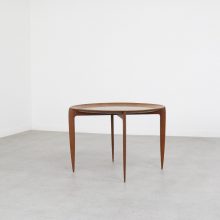 Early foldable tray side table by Svend Åge Willumsen & Hans Engholm for Fritz Hansen 1950s Mid century Danish design table teak 3