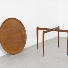 Early foldable tray side table by Svend Åge Willumsen & Hans Engholm for Fritz Hansen 1950s Mid century Danish design table teak 5