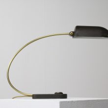 Mid century German desk lamp in brass & wrinkle paint Gebrüder Cosack Erwi 1950s 1960s 7