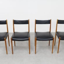 Lübke dining chairs Cherrywood 1960s Vintage design eetkamerstoelen skai 3