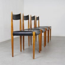 Lübke dining chairs Cherrywood 1960s Vintage design eetkamerstoelen skai 5