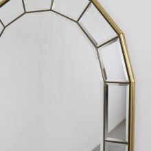 Mid century palladian style faceted mirror Hollywood regency style 1960s 1970s 5