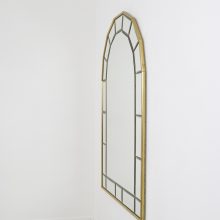 Mid century palladian style faceted mirror Hollywood regency style 1960s 1970s 6