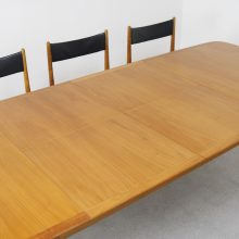 Vintage Lübke dining set extendable dining table Cherrywood 1960s Vintage design eethoek skai kersenhout 5