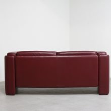 Vintage Tito Agnoli Le Chapanelle sofa Poltrona Frau oxblood red leather 1980s Mid century Italian design seating 10