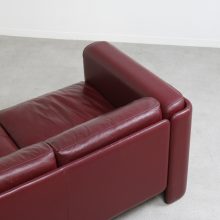 Vintage Tito Agnoli Le Chapanelle sofa Poltrona Frau oxblood red leather 1980s Mid century Italian design seating 8