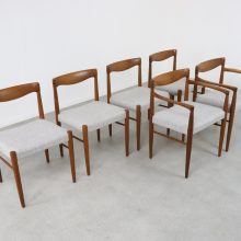 Henry W. Klein for Bramin dining set 1960s 1970s Danish dining chairs armchairs teak 2