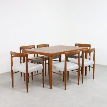 Henry W. Klein for Bramin dining set 1960s 1970s Danish dining chairs armchairs teak 8