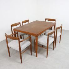 Henry W. Klein for Bramin dining set 1960s 1970s Danish dining chairs armchairs teak 9