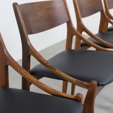 Vestervig Eriksen rosewood dining chairs by for Brdr. Tromborg Eftf 1960s Vintage Deens design eetkamerstoelen palissander 4