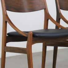 Vestervig Eriksen rosewood dining chairs by for Brdr. Tromborg Eftf 1960s Vintage Deens design eetkamerstoelen palissander 8