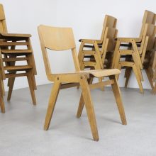 Vintage German design plywood stacking chairs in the manner of Thonet 1950s 1960s - Vintage Duits design stapelstoelen 3