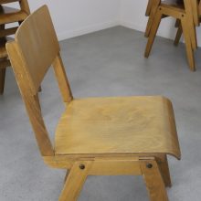 Vintage German design plywood stacking chairs in the manner of Thonet 1950s 1960s - Vintage Duits design stapelstoelen 5