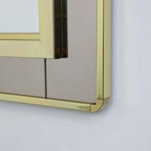 Vintage Italian design brass mirror in the manner of Romeo Rega 1960s 1970s Hollywood regency style 5