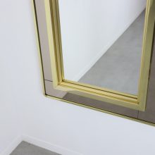 Vintage Italian design brass mirror in the manner of Romeo Rega 1960s 1970s Hollywood regency style 7