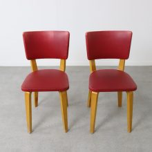 Cor Alons - Gouda Den Boer vintage Dutch design plywood dining chairs 1950s 1